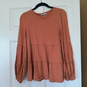 Polagram Terracotta Long Sleeve Blouse